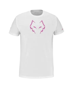 Camiseta Babolat Algodón Blanco/Rosa 2025 J. Lebrón