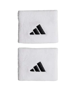 Muñequera Adidas Corta Blanca Logo Pequeño (x2) 2025