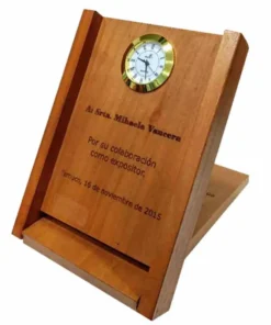GALVANO CAJA MADERA CON RELOJ
