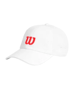 Gorra Wilson Blanca Logo Rojo 2025
