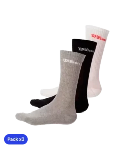Calcetines Largos Wilson U Crew Logo Multicolor 2025 (Pack x3)
