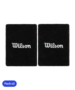 Muñequeras Largas Wilson Negro 2025 (x2)