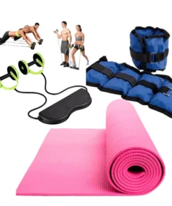 REVLOFLEX + MAT YOGA 6MM ROSADO + Tobillera con peso PAR 2KG