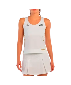 Camiseta Tirantes Bullpadel Acora Mujer Blanco 2025 Premier Padel