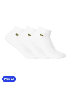Calcetines Lacoste Cortos Blancos (Pack x3)