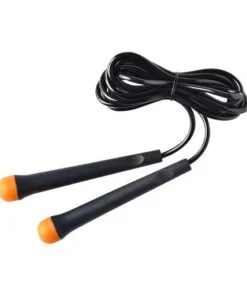 Cuerda de salto torpedo PVC Negra/naranjo