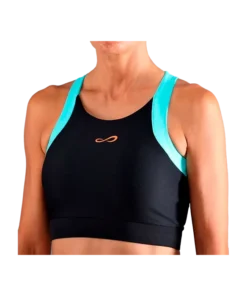 Top Endless Crop Negro/Aqua 2025