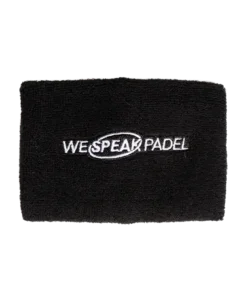 Muñequera Larga We Speak Padel Negra