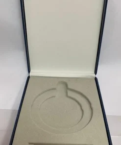 PORTA MEDALLA AZUL PARA 5 Y 7CM CON PLACA