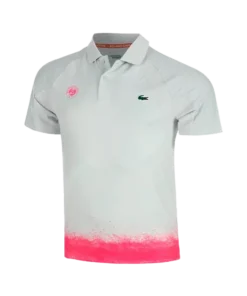 Polo Lacoste Roland Garros Blanco/Rosa 2025