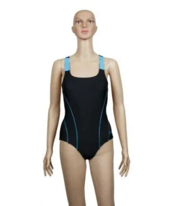 Traje de Baño Hydro Mujer 1 Pieza Negro/Aqua