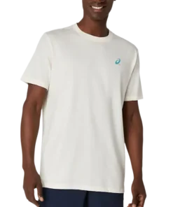 Camiseta Asics Court Graphic Cream Logo Azul 2025