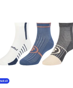 Calcetines Bullpadel BP2561 Negro/Azul/Blanco 2025 (Pack x3)