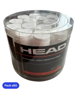 Tambor Overgrips Head Padel Pro Perforado Blanco (x60)