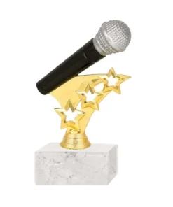 TROFEO MICROFONO ESTRELLAS MOD 301 14 CMS