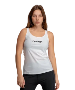 Camiseta Tank-Top Pro Elite PadelPRO Mujer Blanco