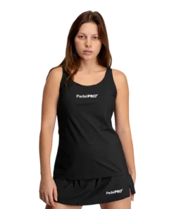 Camiseta Tank-Top Pro Elite PadelPRO Mujer Negro