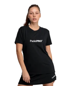 Camiseta Pro Basic Mujer PadelPRO Negra