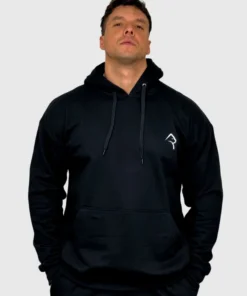 Poleron Canguro Relax Negro Konko