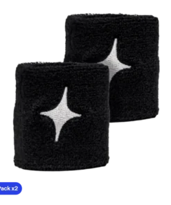 Muñequeras Cortas StarVie Negro 2026 (Pack x2)