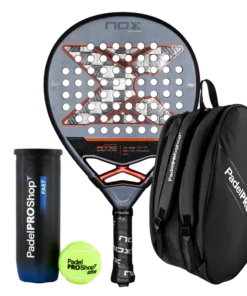 Pack Nox AT10 Genius 18K Alum 2025 Agustín Tapia + Paletero PadelPROShop Negro + Pelotas PadelPROShop Fast