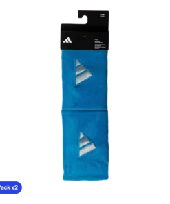 Muñequeras Adidas Largas Azules Logo Grande