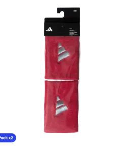 Muñequeras Adidas Largas Rojas Logo Grande