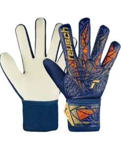 GUANTE ARQUERO REUSCH ATTRAKT STARTER SOLID JUNIOR GK24 AZULINO/DORADO/BLANCO