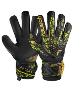 GUANTE ARQUERO REUSCH ATTRAKT INFINITY FERULA ADULTO GK24-25 NEGRO/DORADO/AMARILLO