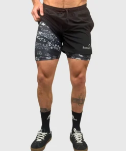Eco Short Konko 2 en 1 Black Hawai