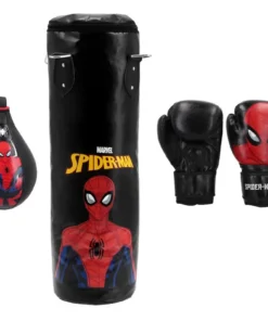 KIT OLYMPHUS GUANTES BOX + SACO DE BOX + PERA LOCA SPIDERMAN