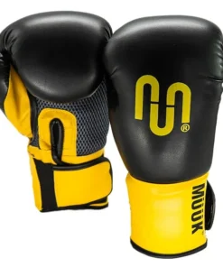 Guante de Box Muuk PU Impact Negro/Amarillo