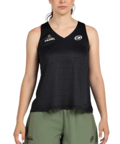 Camiseta Bullpadel Piura Negro Mujer 2026