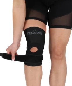 RODILLERA SPALDING CON VELCRO NEGRO TALLA ESTANDAR