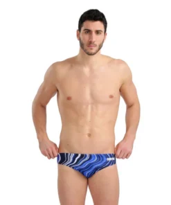 TRAJE DE BAÑO HOMBRE ARENA SWIM BRIEFS MARBLED NAVY AZUL