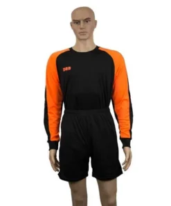 SET ARQUERO DRB CAMISETA NEGRO/NARANJO CON SHORT CORTO NEGRO