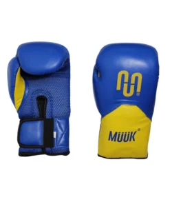 Guante de Box Muuk Cuero Eliminator Azul/Amarillo 16 OZ