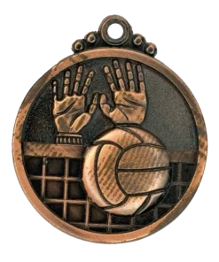 MEDALLA RELIEVE VOLEIBOL BRONCE 5CM
