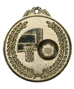 MEDALLA RELIEVE BASQUETBOL PLATA 7CM