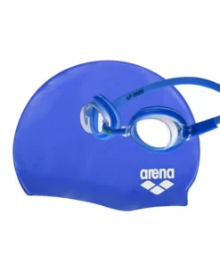 LENTES + GORRA DE NATACIÓN ARENA POOL SET JR AZUL BLANCO