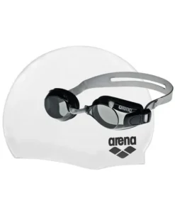 LENTES + GORRA DE NATACIÓN ARENA POOL SET BLANCO NEGRO
