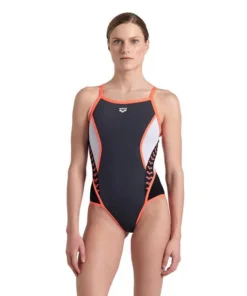 TRAJE DE BAÑO MUJER ARENA PERFORMANCE ICONS SUPER FLY BACK PANEL NEGRO ROJO TALLA 34