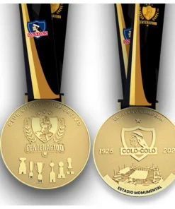 MEDALLA CONMEMORATIVO CENTENARIO OFICIAL COLO COLO 100 AÑOS 7,5 CM