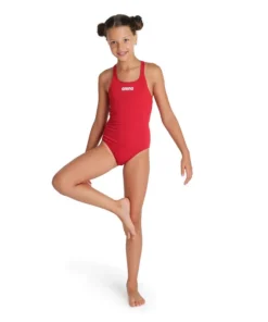 TRAJE DE BAÑO ARENA NIÑA SWIMSUIT SWIM PRO SOLID RED