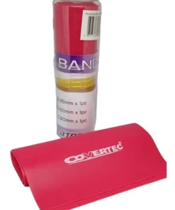 BANDA ELASTICA COVERTEC 1.2 MTS ESPESOR 0.50 MM ROJO