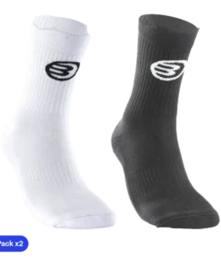 Calcetines Bullpadel BP263 Blanco/Negro 2026 (Pack x2)