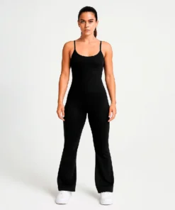 BODY DEPORTIVO GODDESS FLARE LARGO MUJER ESPALDA DESCUBIERTA NEGRO T/U
