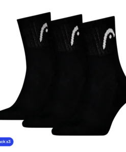 Calcetines Head Cortos Club Crew Negro (Pack x3)