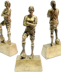 TROFEO RESINA FUTBOL FEMENINO 214 ORO 19 CM