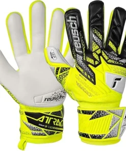Guante Arquero Attrakt Grip Adulto GK25 Amarillo Fluor/Plateado/Negro
